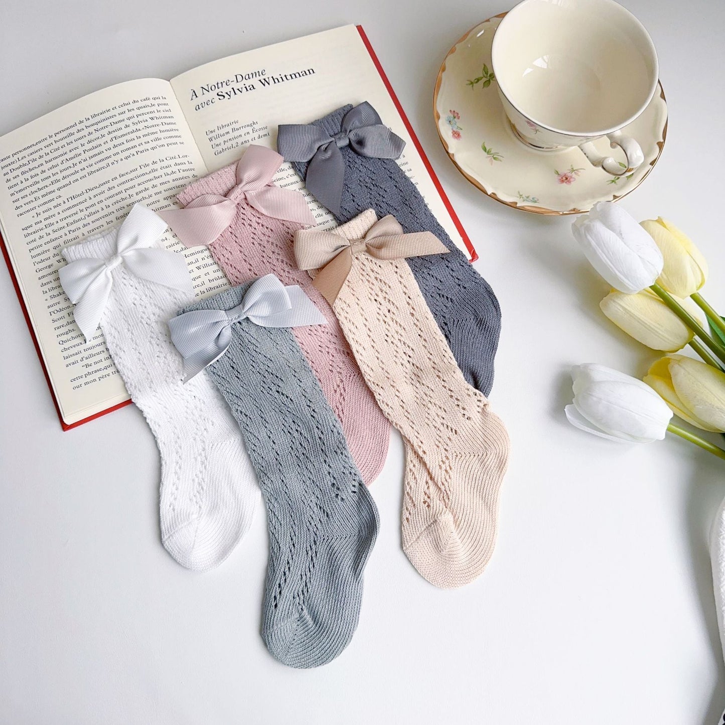 Girls Solid Color Bow Accessories Socks Wholesale 230323654