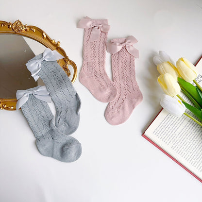 Girls Solid Color Bow Accessories Socks Wholesale 230323654