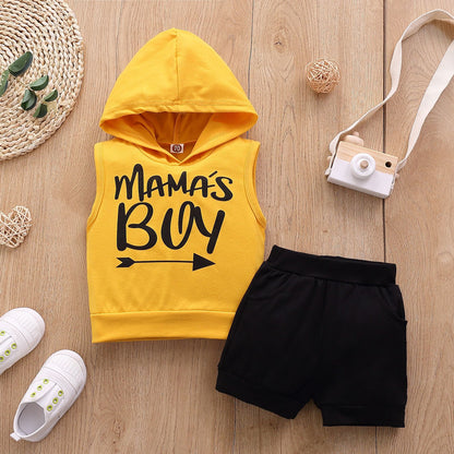 Wholesale Boys Sleeveless Hoodie Cotton Baby Clothes