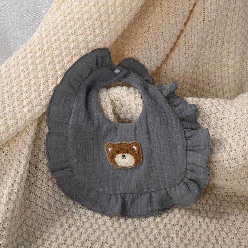 Baby Unisex Solid Color Cartoon Baby Bibs Wholesale