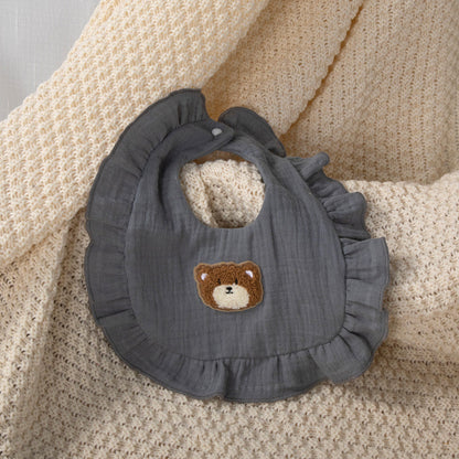 Baby Unisex Solid Color Cartoon Baby Bibs Wholesale