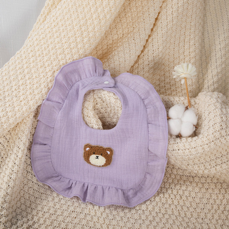 Baby Unisex Solid Color Cartoon Baby Bibs Wholesale
