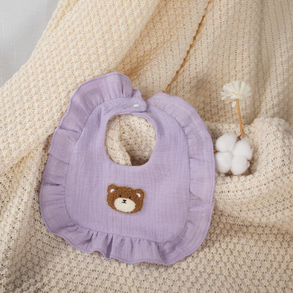Baby Unisex Solid Color Cartoon Baby Bibs Wholesale