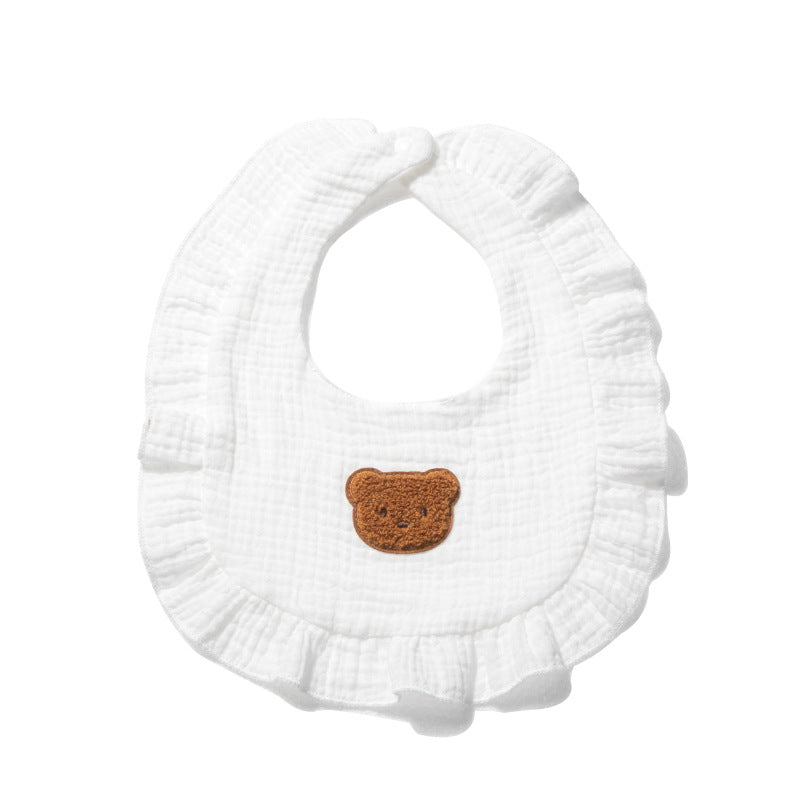 Baby Unisex Solid Color Cartoon Baby Bibs Wholesale