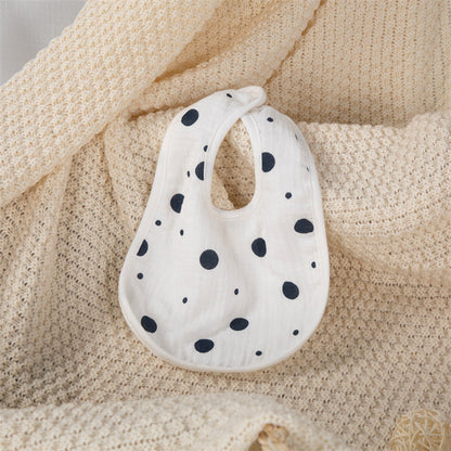 Baby Unisex Rainbow Love heart Polka dots Print Baby Bibs