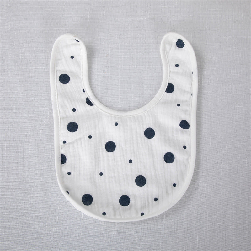 Baby Unisex Rainbow Love heart Polka dots Print Baby Bibs