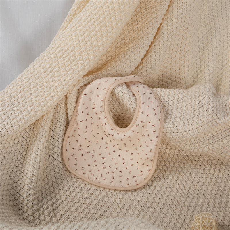 Baby Unisex Rainbow Love heart Polka dots Print Baby Bibs