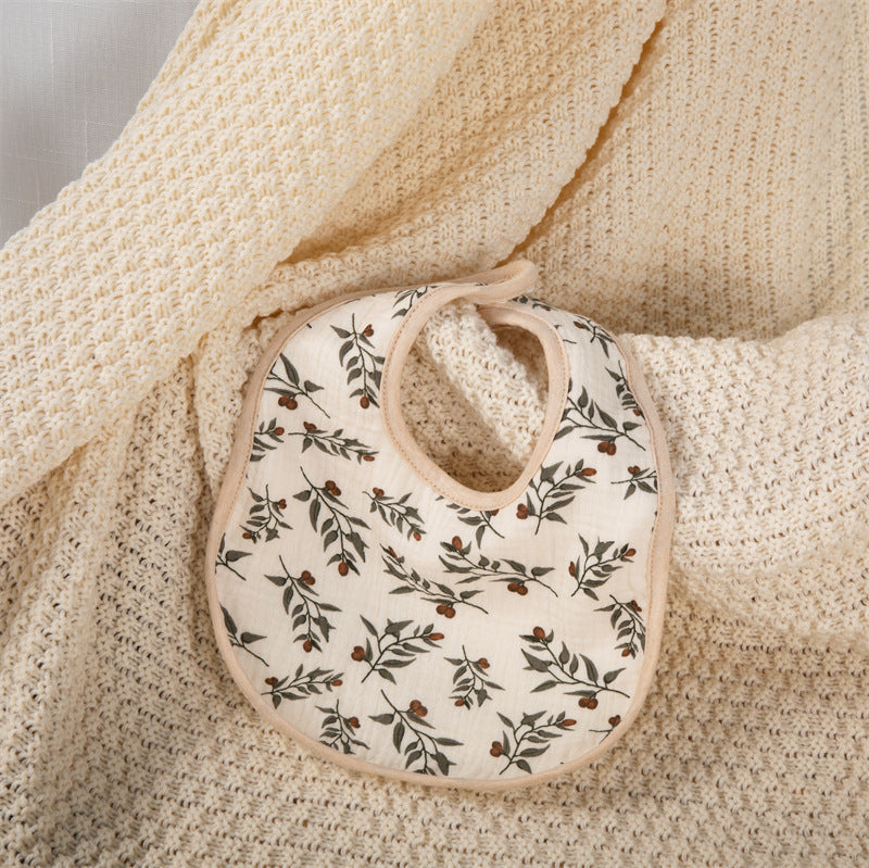 Baby Unisex Rainbow Love heart Polka dots Print Baby Bibs