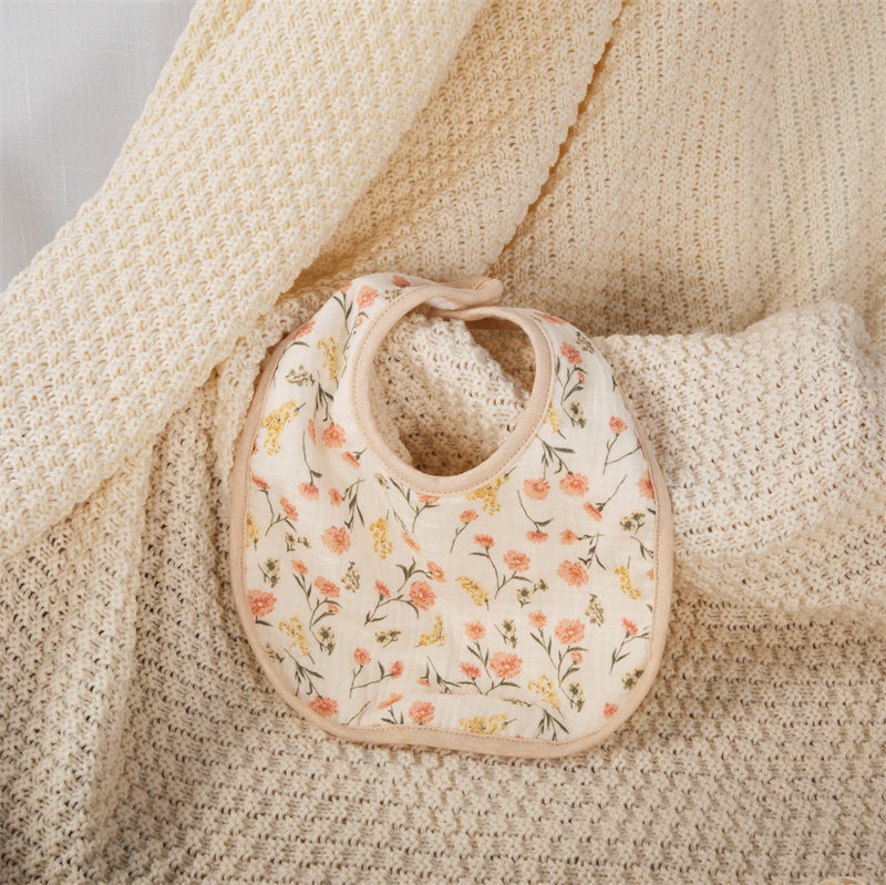 Baby Unisex Rainbow Love heart Polka dots Print Baby Bibs