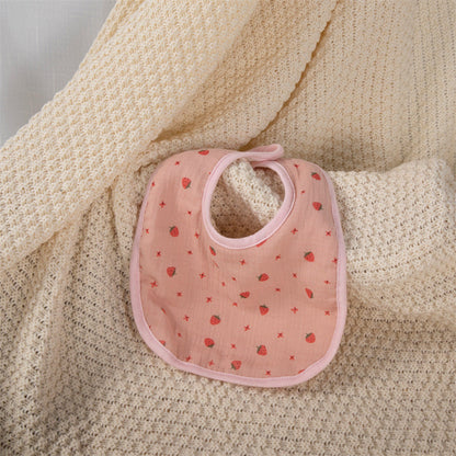 Baby Unisex Rainbow Love heart Polka dots Print Baby Bibs