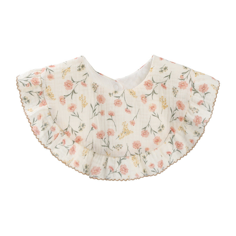 Baby Unisex Rainbow Love heart Polka dots Print Baby Bibs