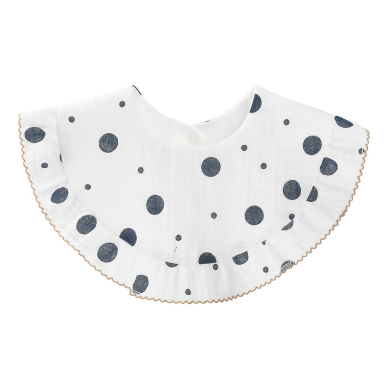 Baby Unisex Rainbow Love heart Polka dots Print Baby Bibs