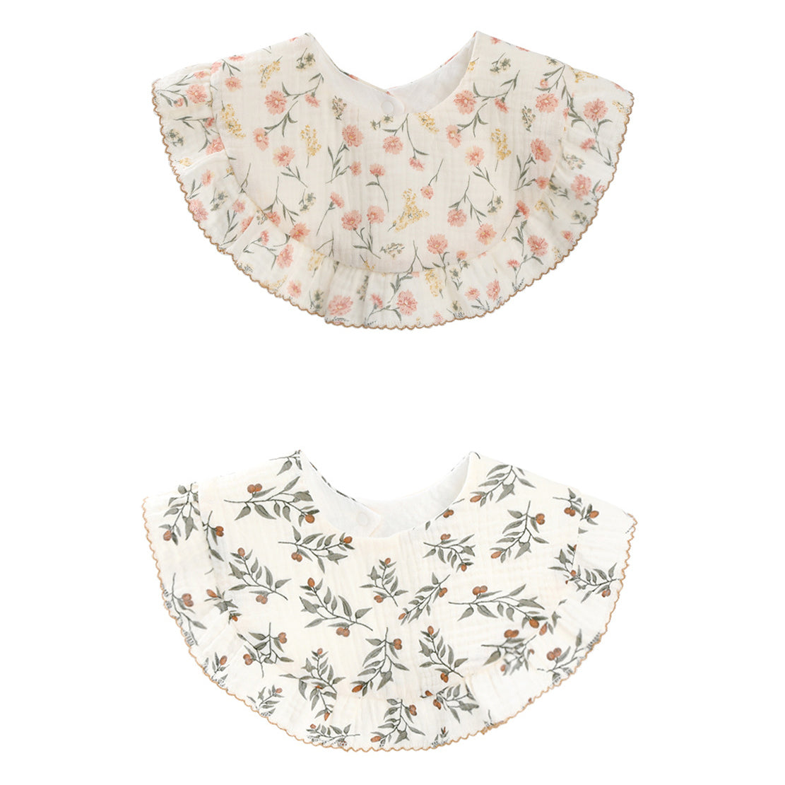 Baby Unisex Rainbow Love heart Polka dots Print Baby Bibs