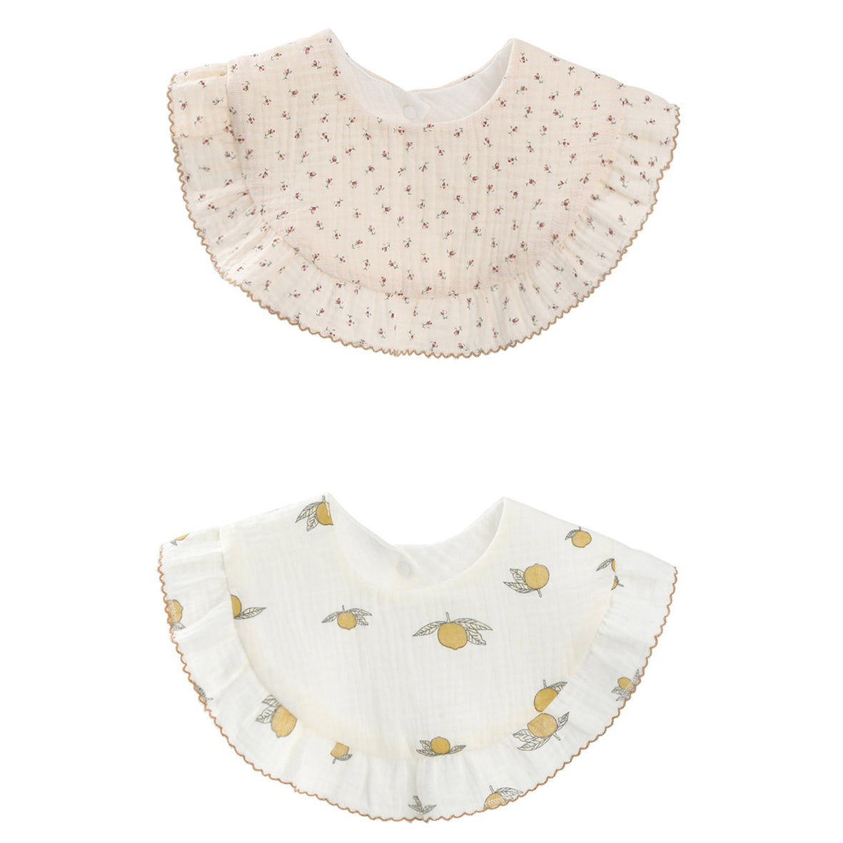 Baby Unisex Rainbow Love heart Polka dots Print Baby Bibs