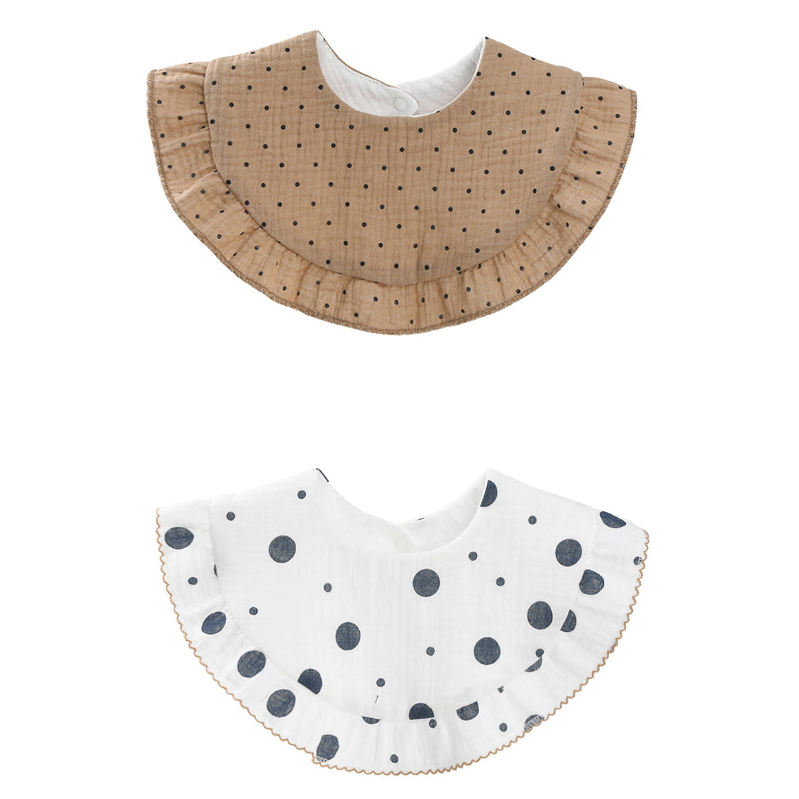 Baby Unisex Rainbow Love heart Polka dots Print Baby Bibs