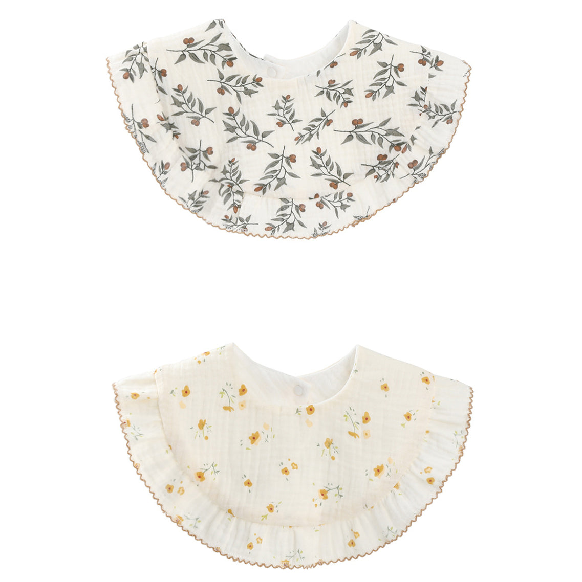 Baby Unisex Rainbow Love heart Polka dots Print Baby Bibs
