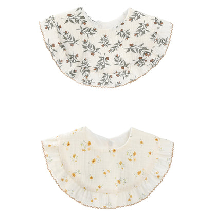 Baby Unisex Rainbow Love heart Polka dots Print Baby Bibs