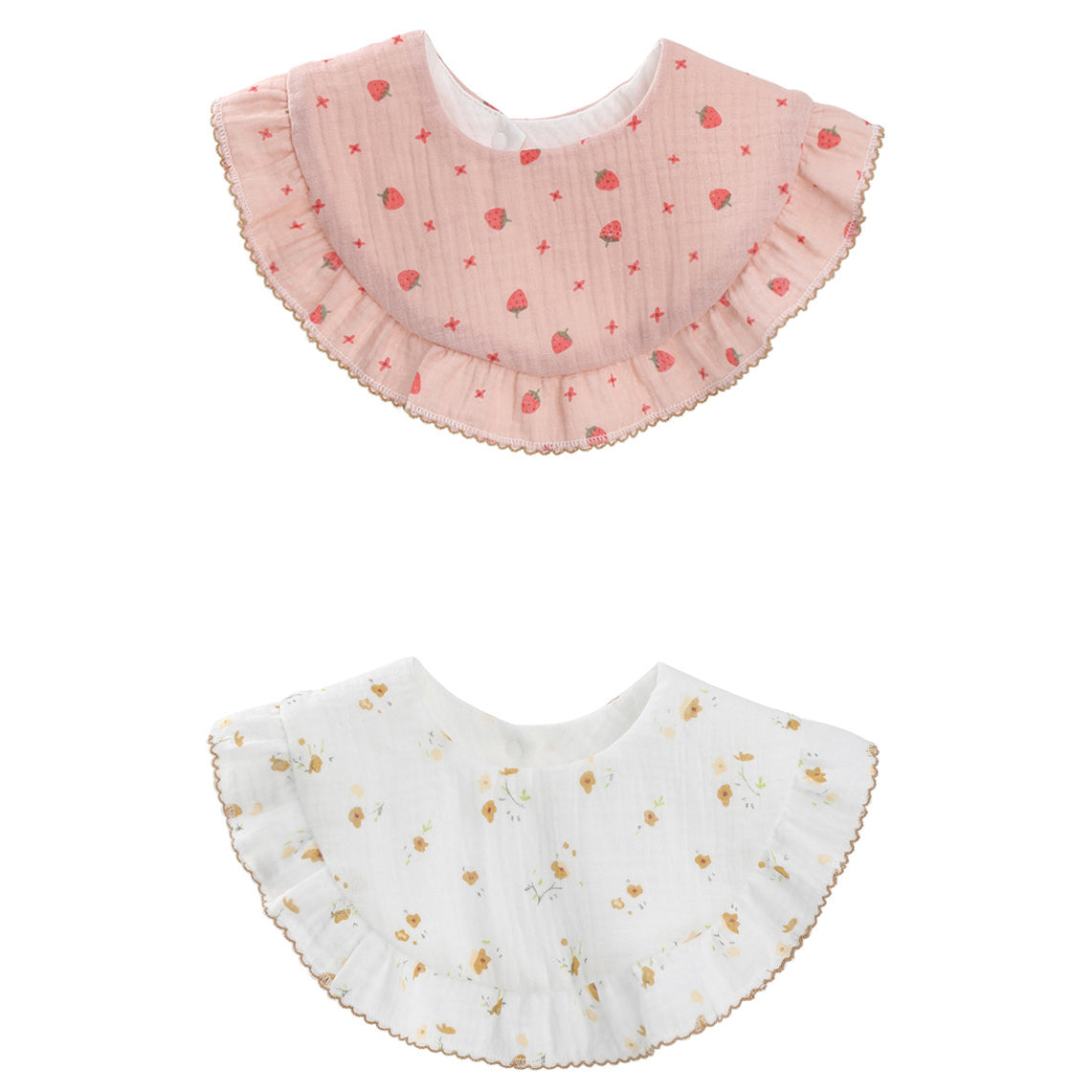 Baby Unisex Rainbow Love heart Polka dots Print Baby Bibs