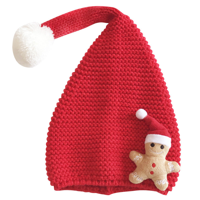 Wholesale Children's Cartoon Christmas Fur Ball Warm Knitted Beanie