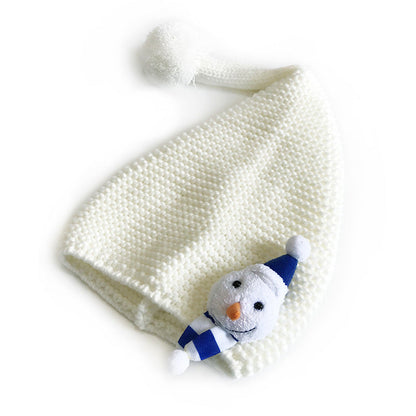Wholesale Children's Cartoon Christmas Fur Ball Warm Knitted Beanie