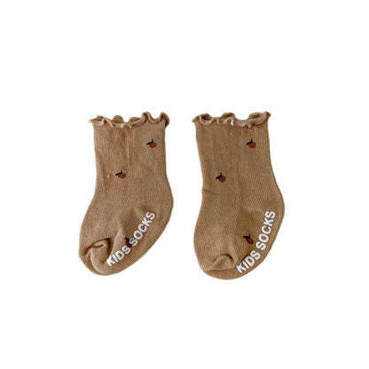 Baby Kid Girls Flower Fruit Print Accessories Socks