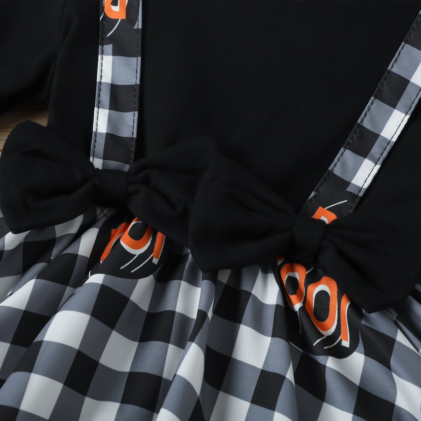 Baby Kid Girls Checked Print Halloween Rompers Wholesale