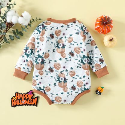 Baby Kid Girls Flower Print Halloween Rompers Wholesale