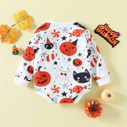 Baby Kid Girls Boys Animals Cartoon Print Halloween Rompers