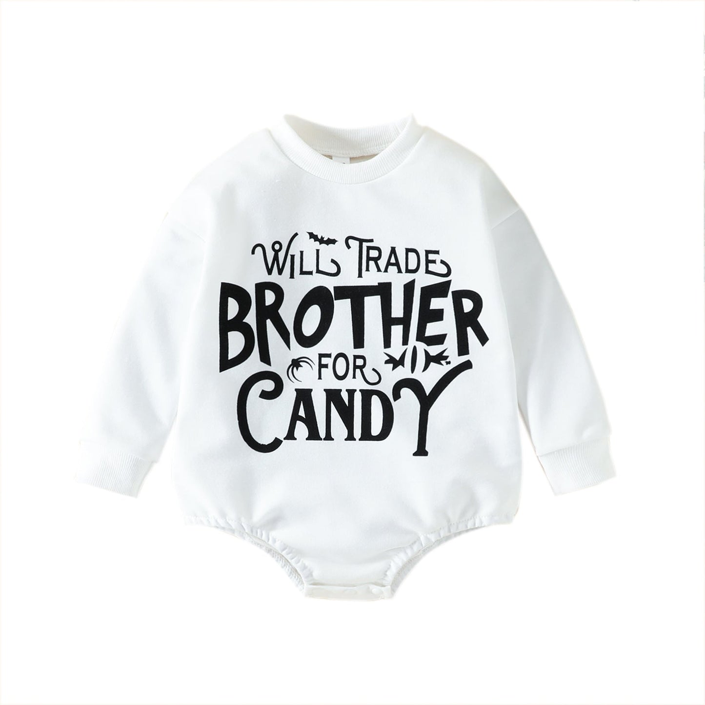 Baby Kid Girls Boys Letters Print Halloween Rompers Wholesale