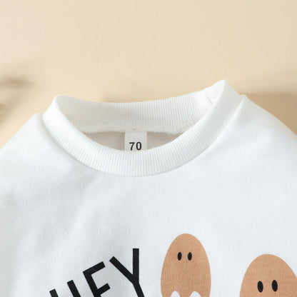 Baby Kid Girls Boys Letters Print Halloween Rompers Wholesale