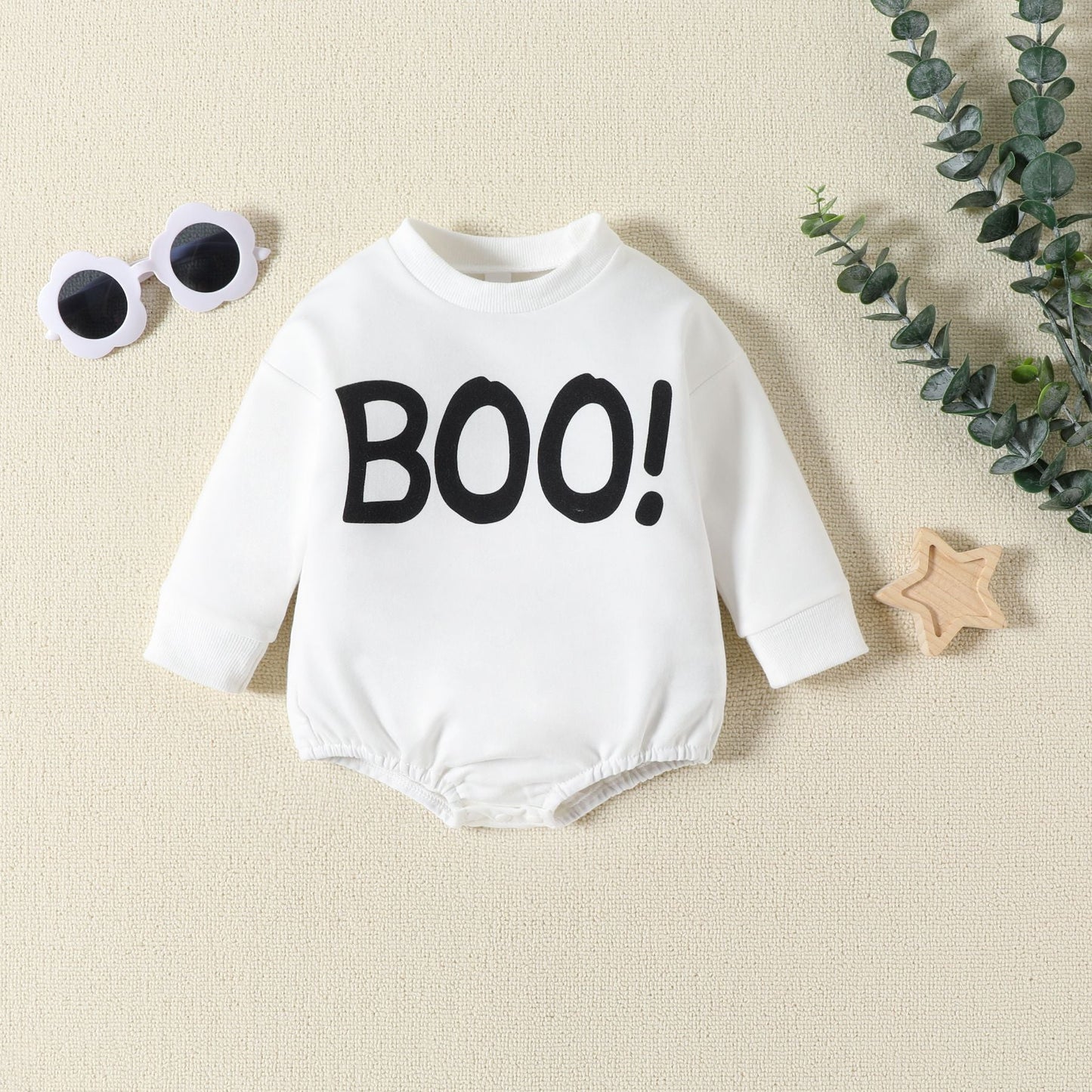 Baby Girls Boys Letters Flower Cartoon Halloween Rompers