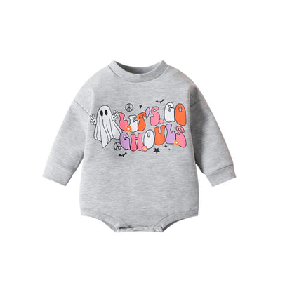 Baby Girls Boys Letters Flower Cartoon Halloween Rompers