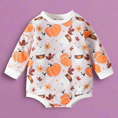 Baby Girls Letters Cartoon Print Halloween Rompers Wholesale 23090634