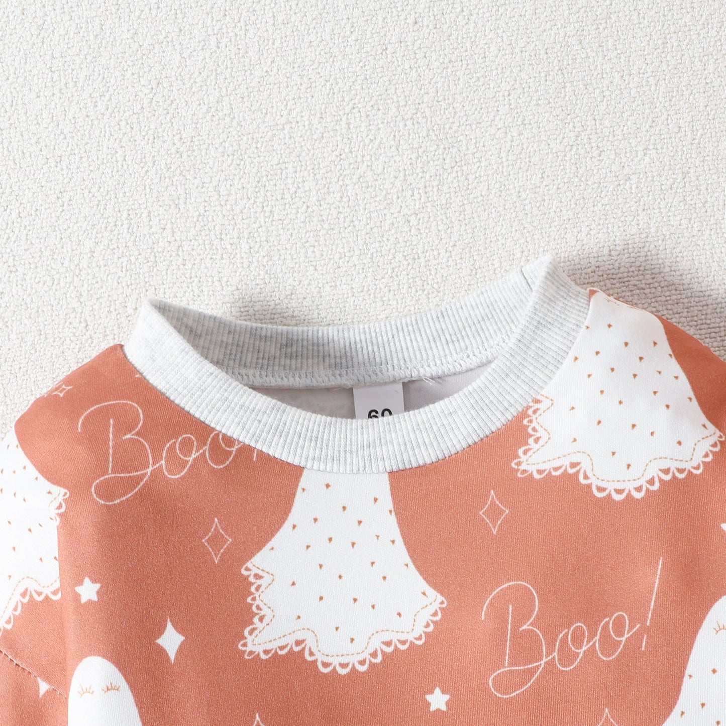 Baby Girls Boys Letters Color-blocking Print Halloween Rompers