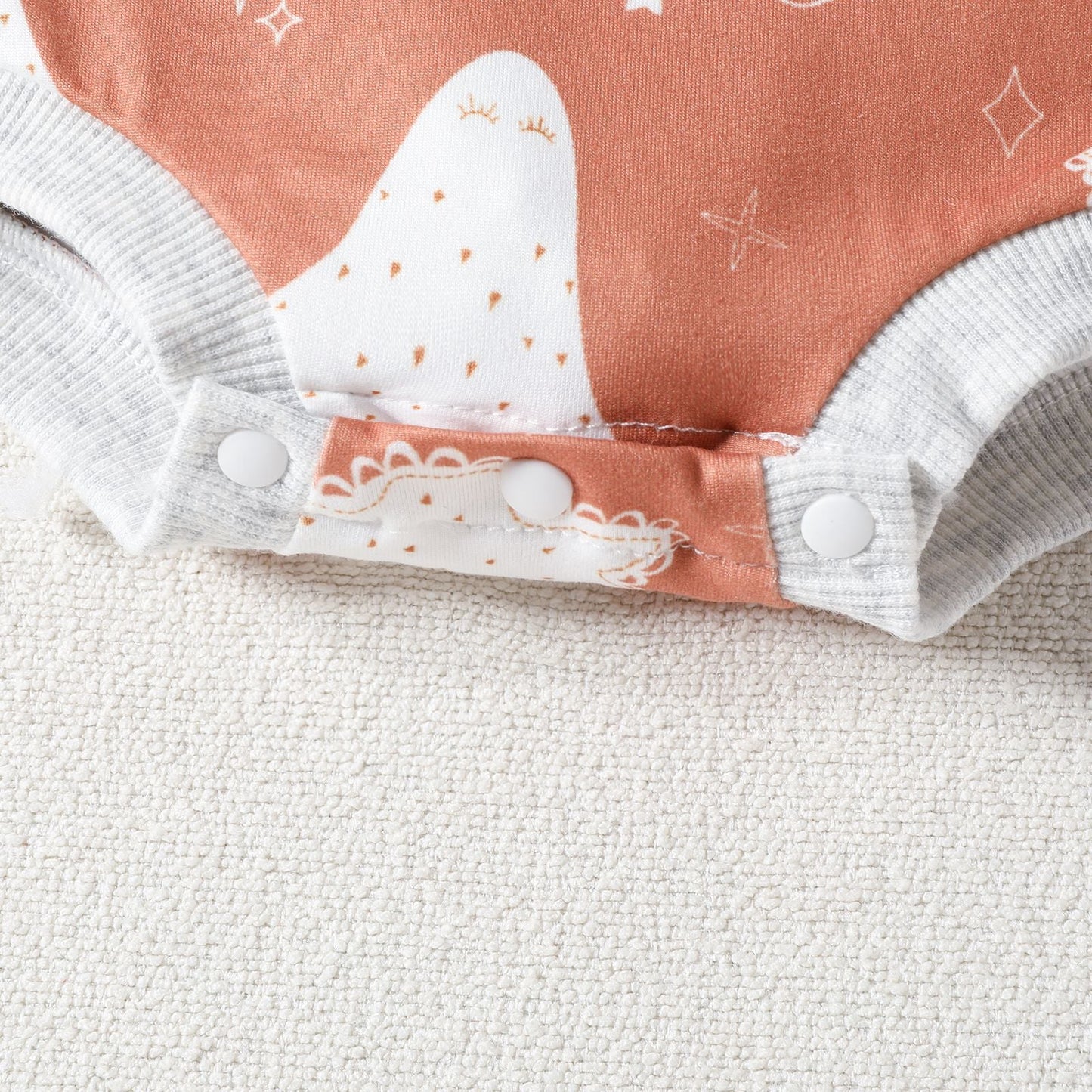 Baby Girls Boys Letters Color-blocking Print Halloween Rompers