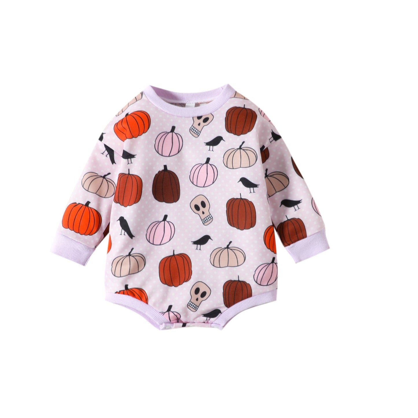Baby Kid Girls Flower Cartoon Print Halloween Rompers