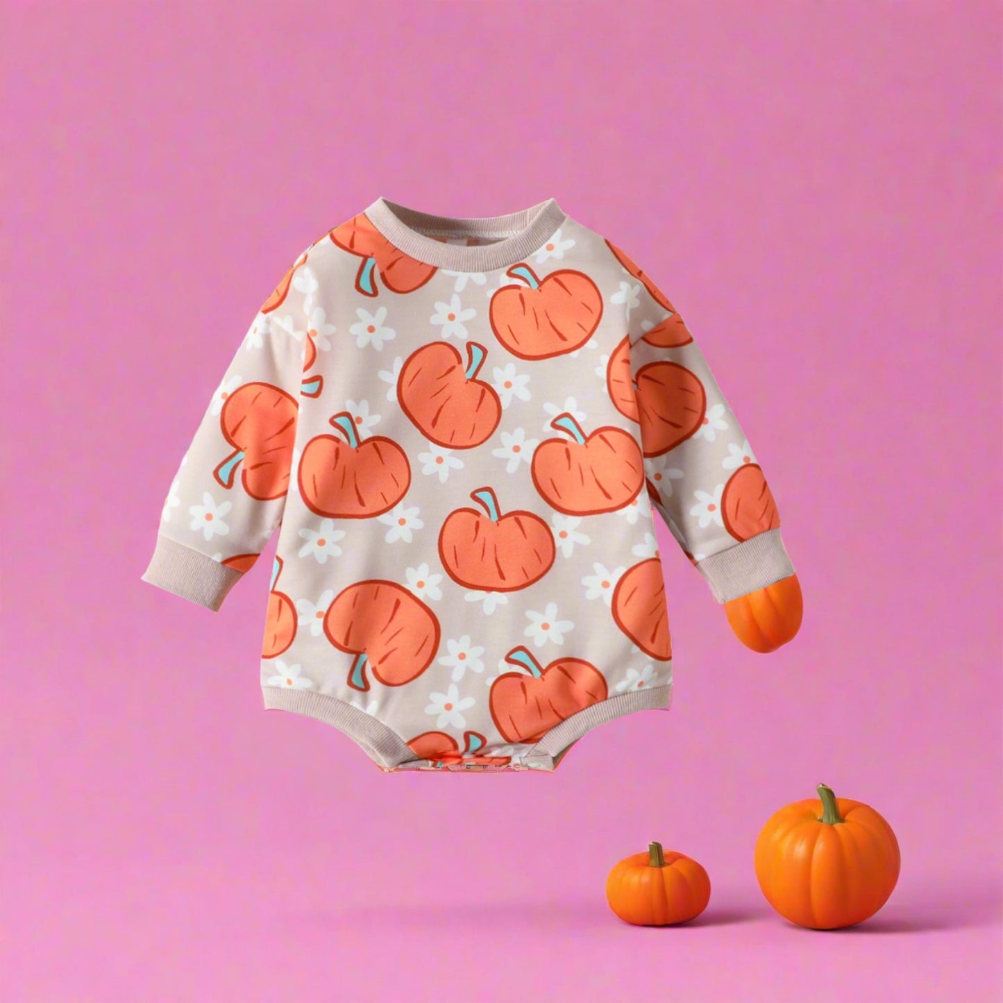 Baby Kid Girls Flower Cartoon Print Halloween Rompers