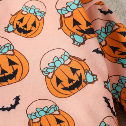 Baby Kid Girls Flower Cartoon Print Halloween Rompers