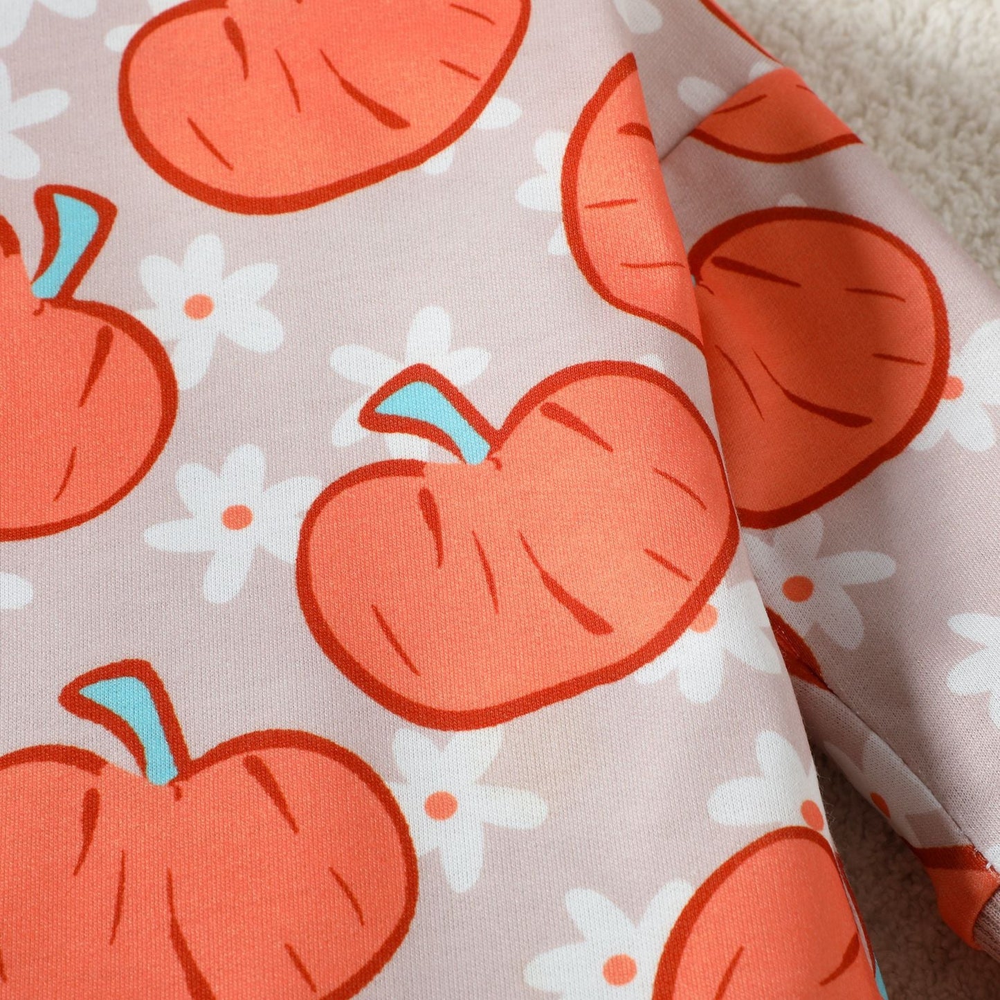 Baby Kid Girls Flower Cartoon Print Halloween Rompers