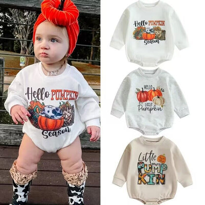 Baby Kid Girls Boys Letters Print Halloween Rompers