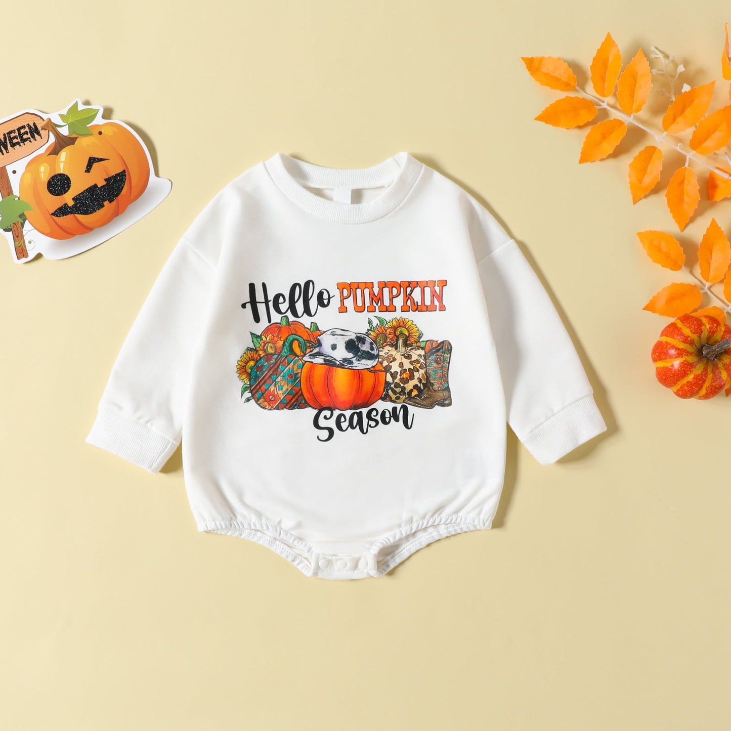 Baby Kid Girls Boys Letters Print Halloween Rompers