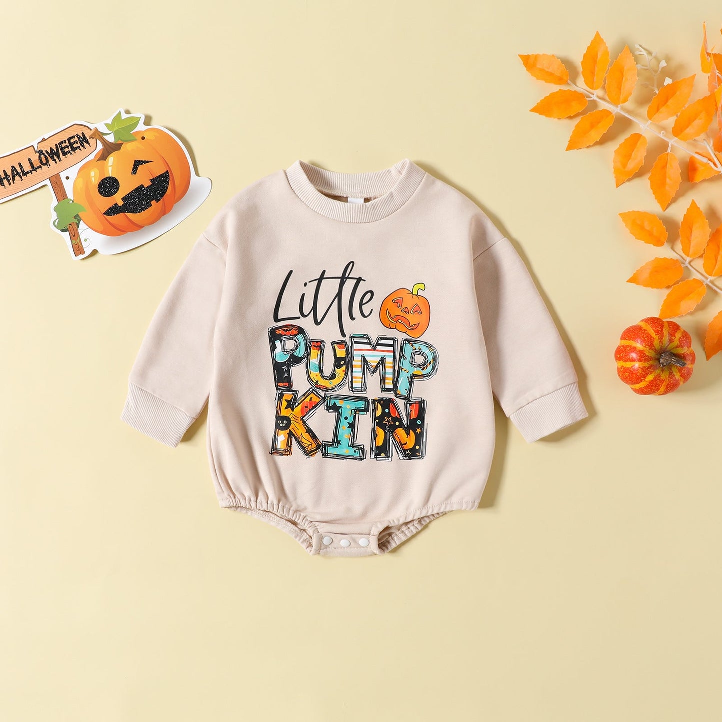 Baby Kid Girls Boys Letters Print Halloween Rompers