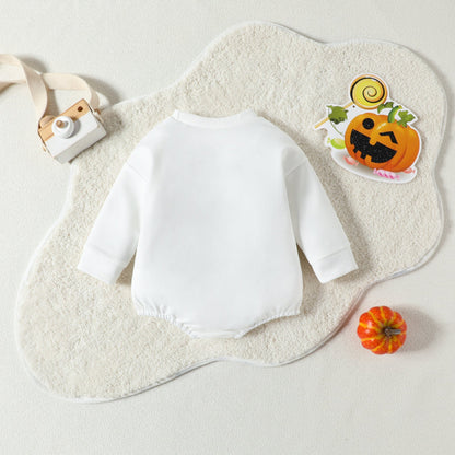 Baby Girls Letters Print Halloween Rompers Wholesale