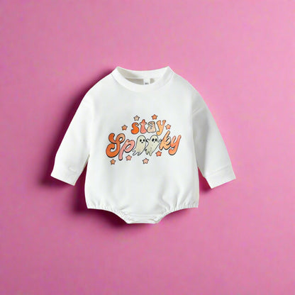Baby Girls Letters Print Halloween Rompers Wholesale