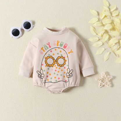 Baby Girls Boys Letters Print Halloween Rompers