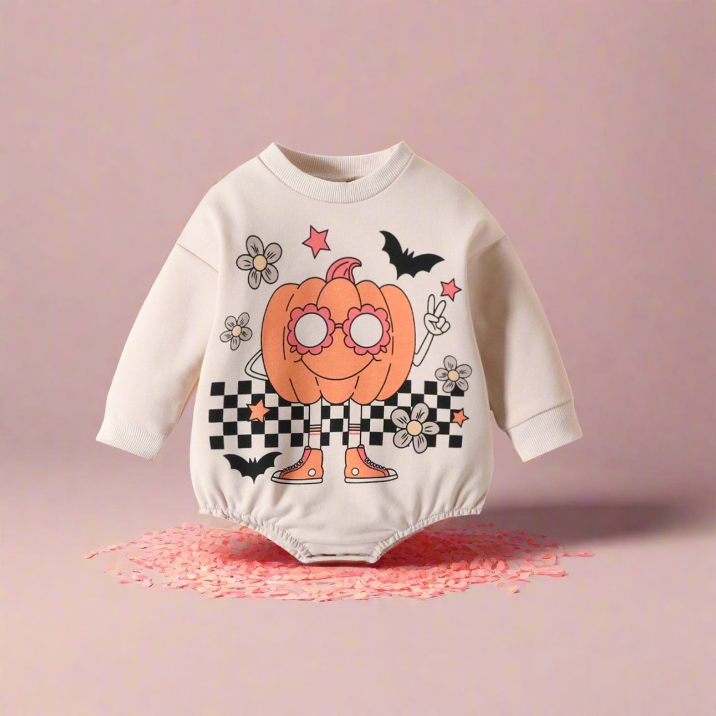 Baby Girls Boys Letters Print Halloween Rompers