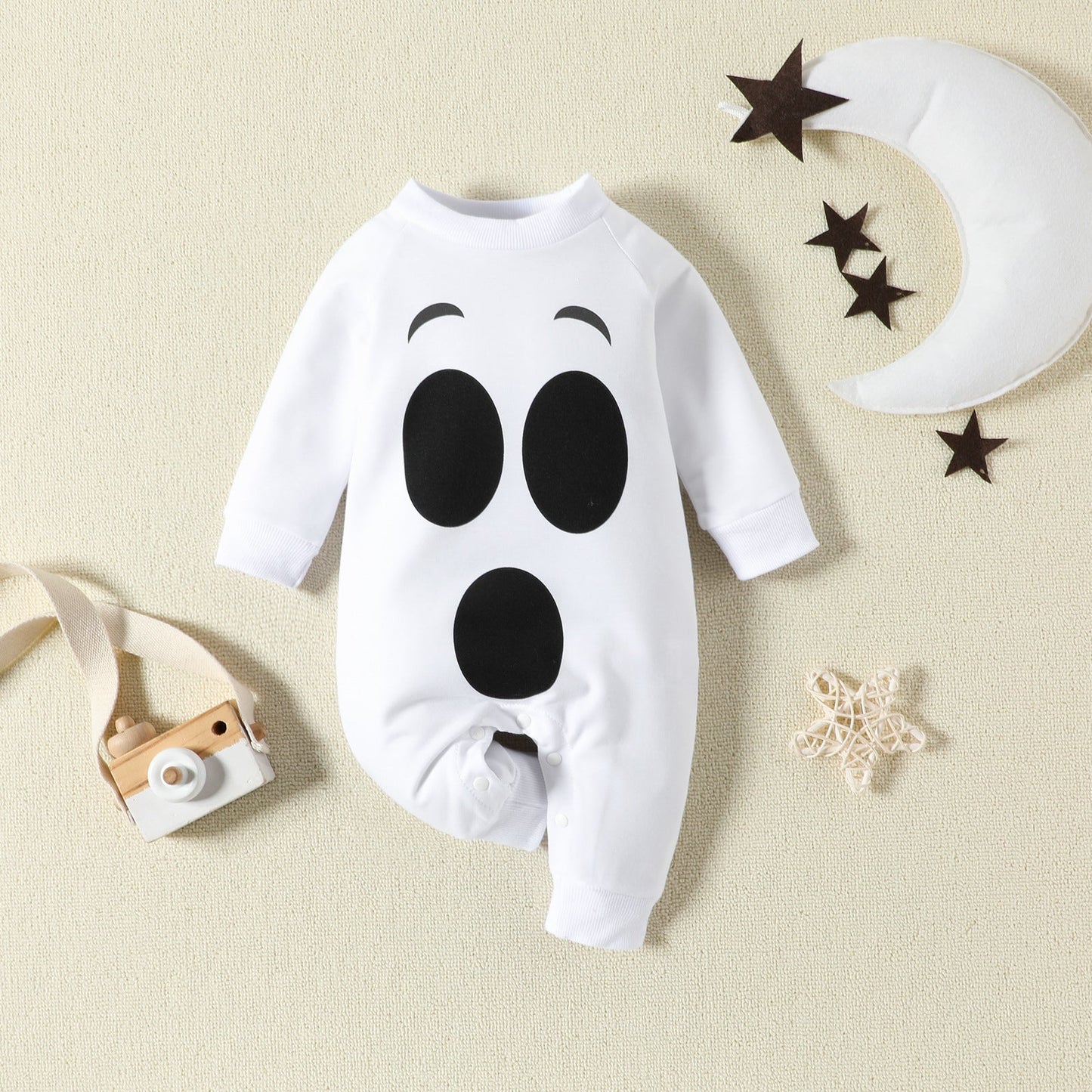 Baby Girls Boys Cartoon Print Halloween Jumpsuits