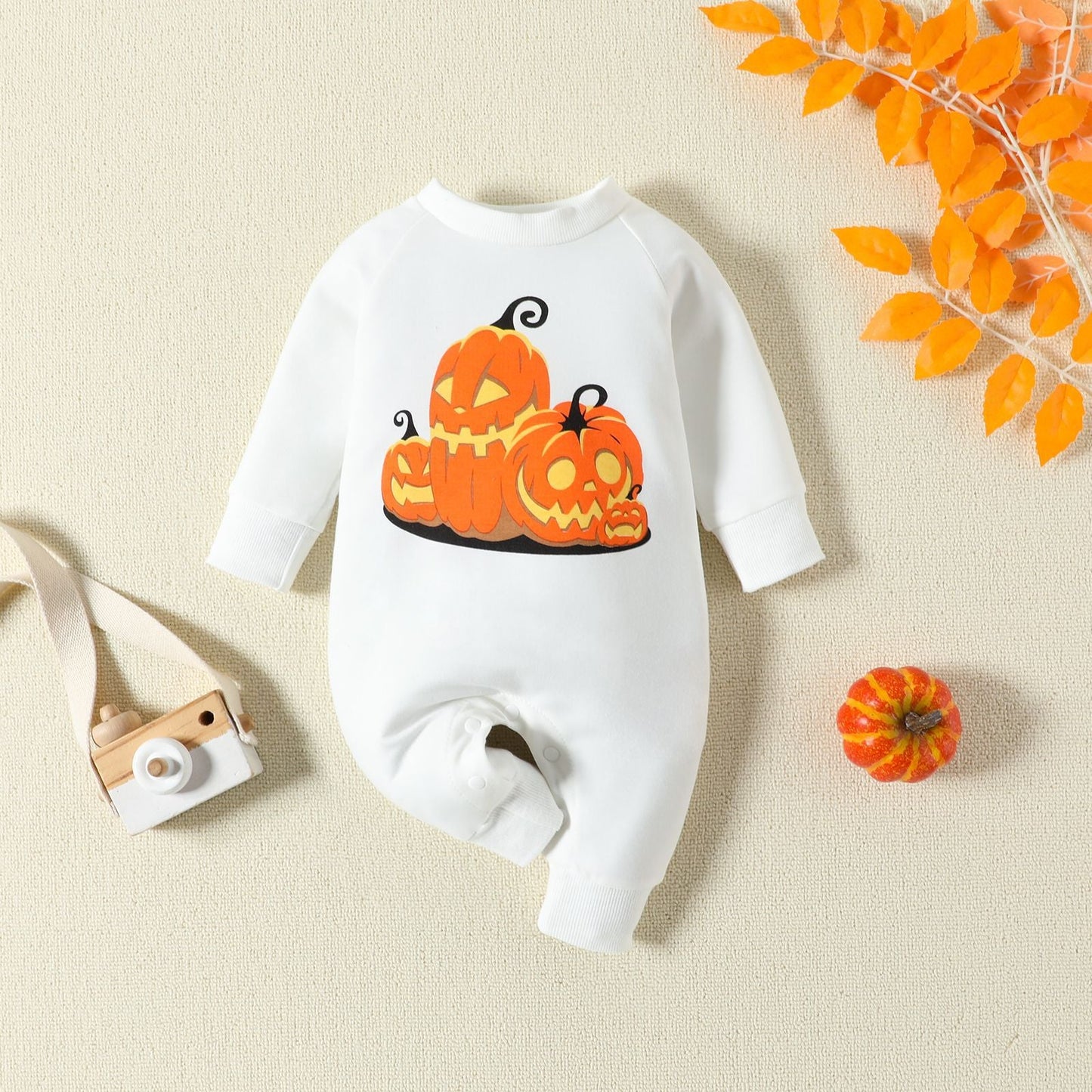 Baby Girls Boys Cartoon Print Halloween Jumpsuits
