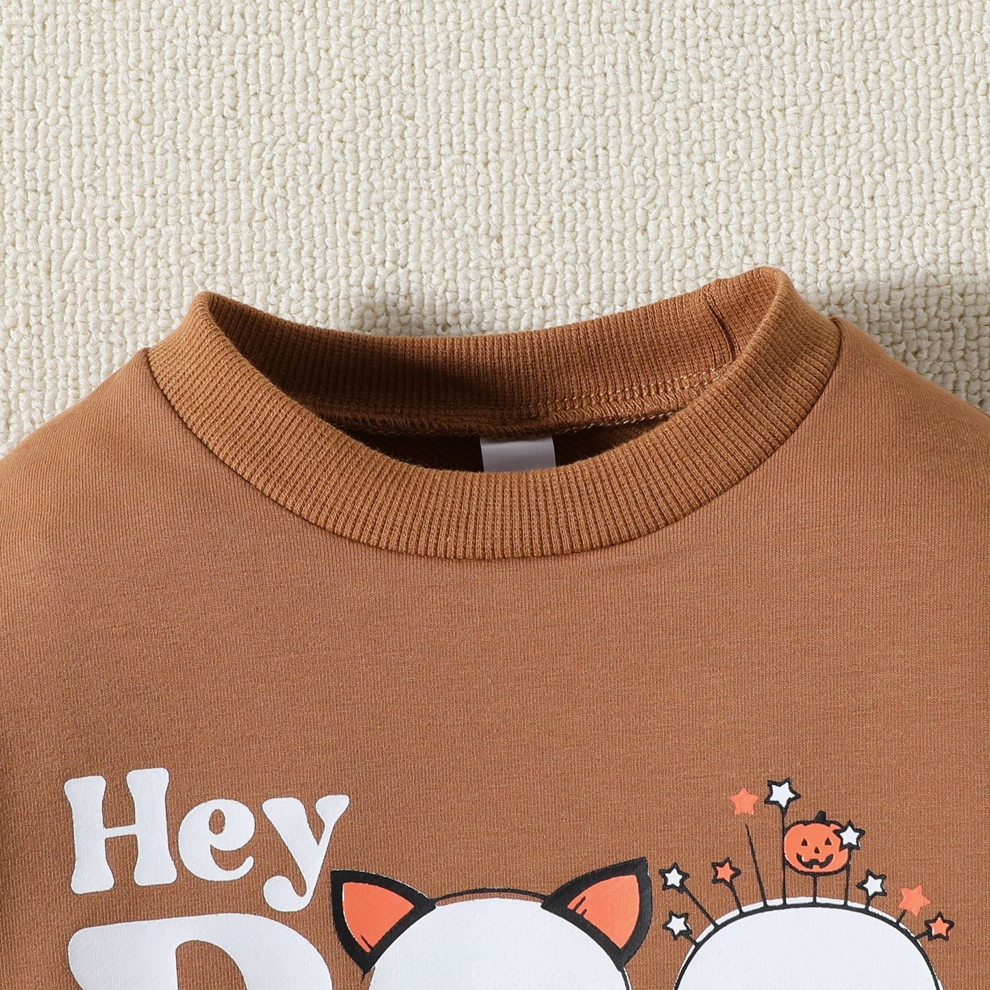 Baby Unisex Letters Print Halloween Rompers