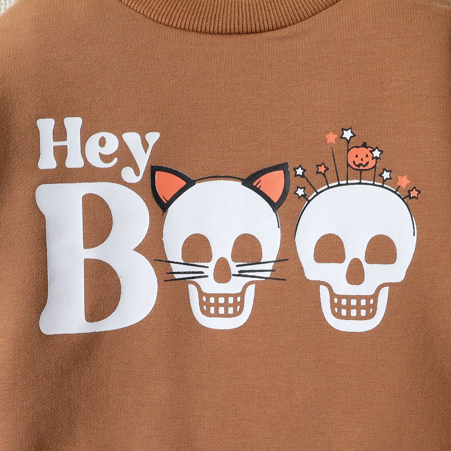 Baby Unisex Letters Print Halloween Rompers